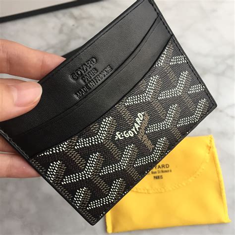 black goyard bag men|authentic goyard card holder.